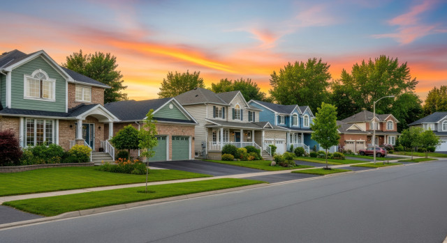 Photo of houses in a cul-de-sac